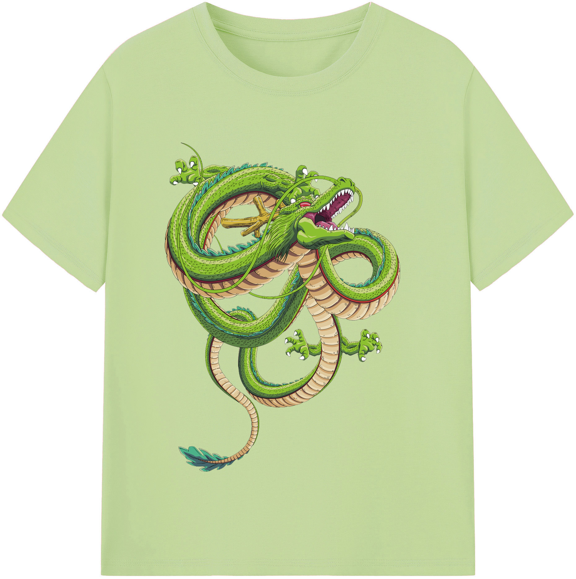 （画像用） ドラゴンボール 神龍 シェンロン DRAGON BALL Shenron 綿100％半袖Tシャツ（フロントプリント）